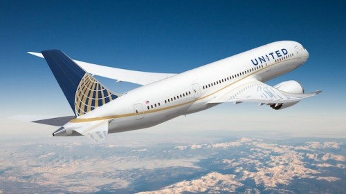 Renderizção da pintura nova do 787 da United
