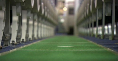 Carpete em forma de gramado