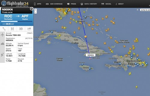 Tracking do voo através do FlightRadar24